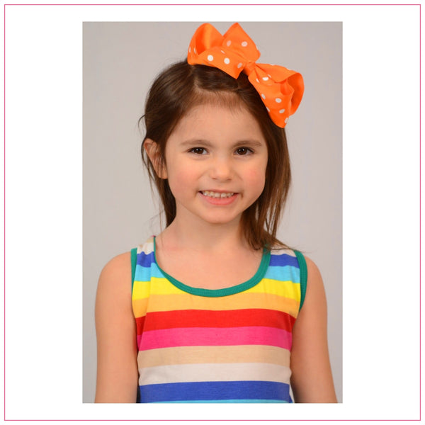 Polka Dot 6-inch Hair Bows Bundle