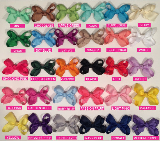 Basic 3-inch Solid Color Hair Bow