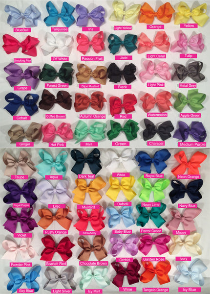 Basic 6-inch Solid Color Hair Bow