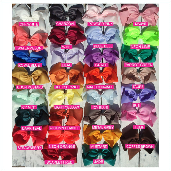 Basic 8-inch Solid Color Hair Bow