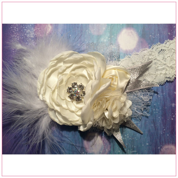 White Lucy Flower Headband