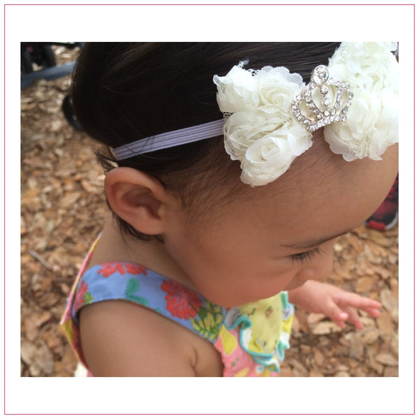 Princess Rose Rhinestone Headband