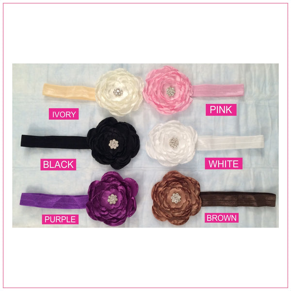 Sophie Satin Flower Headband