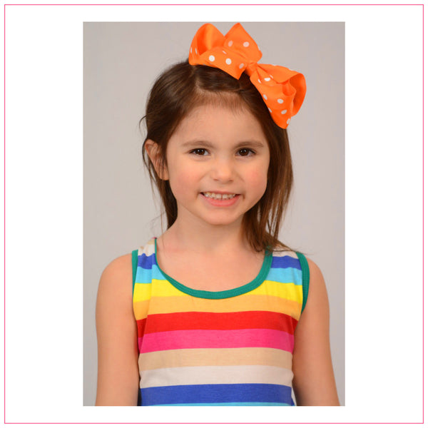 Polka Dot 6-inch Hair Bow